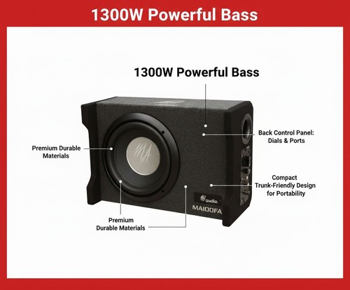 Cassa subwoofer compatta - cassa, 10"